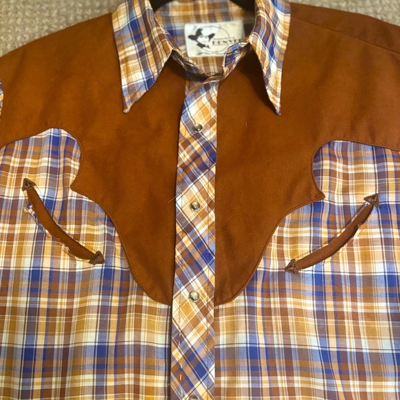 Vintage 70’s Western Shirt with Pearl Snaps Large NWT 🤠 ⛰️ - Picture 1 of 13